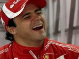 Felipe Massa sonríe en Interlagos.