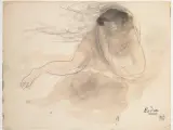 Uno de los dibujos de Rodin que se exponen en París