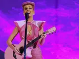 La cantante Katy Perry durante una actuación en los American Music Awards 2011.