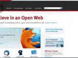 Mozilla también se ha sumado a la campaña contra la SOPA. En su portada se lee: "Creemos en una web abierta. Y nos dedicamos a mantenerla libre, abierta y accesible".