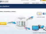 Captura del portal de intercambio de archivos Rapidshare.