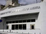 Imagen de archivo de la embajada de Estados Unidos en el distrito de Malki, en Damasco, Siria.