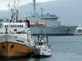 El navío "cazatesoros" estadounidense 'Odyssey', atracado en el puerto de Gibraltar, en una imagen de enero de 2006.