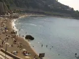 Una de las espectaculares playas de la costa de Niza.