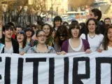 Imagen de la manifestación convocada en Madrid por el movimiento estudiantil de las universidades públicas de Madrid "Tomalafacultad".