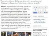 Pantallazo de la web del diario Corriere della Sera, que también se ha hecho eco de la huelga general española.