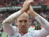 Arjen Robben celebra la victoria ante el Nuremberg.
