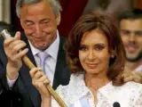 Néstor y Cristina Kirchner, expresidente y presidenta de la República argentina.