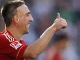 Franck Ribery, extremo del Bayern Munich, celebra uno de sus goles ante el Friburgo.