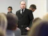 El ultraderechista y fundamentalista cristiano Anders Behring Breivik, durante el juicio en Oslo.