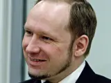 Breivik, en un momento de la sesión de este lunes del juicio en Noruega.