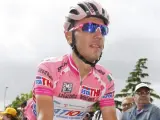 Purito Rodríguez con la maglia rosa de líder del Giro de Italia.