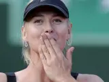 Maria Sharapova celebra su pase a la final de Roland Garros.