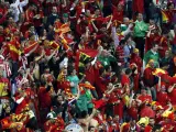 Los goles de España animaron la hinchada española.
