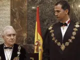 El príncipe de Asturias y el presidente del Tribunal Supremo y del Consejo General del Poder Judicial, Carlos Dívar.