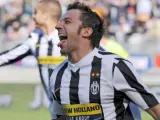 Alessandro Del Piero celebra un gol con la Juventus.