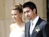 Álex Ubago y María Alcorta durante su boda.