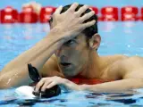 El nadador estadounidense, Michael Phelps, derrotado ante Ryan Lochte.