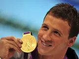 El nadador estadounidense Ryan Lochte en los Juegos Olímpicos de Londres 2012