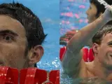 Michael Phelps (izquierda) y Ryan Lochte (derecha), los grandes protagonistas de la natación en Londres.