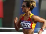 La española Maria Vasco, durante la prueba de los 20 kilómetros marcha femeninos.