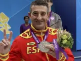 Sebastián 'Chano' Rodríguez recibe una medalla de plata en los Juegos Paralímpicos de Londres 2012.