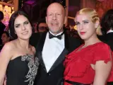 Bruce Willis, con dos de sus hijas, Rumer y Scout.
