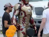 'Iron Man 3': Robert Downey Jr. y Iron Patriot en fotos de rodaje