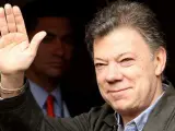 El presidente de Colombia, Juan Manuel Santos, antes de su operación de cáncer de próstata.