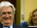 El exlíder serbiobosnio Rodovan Karadzic en el Tribunal de La Haya.