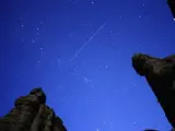 La lluvia de meteoritos de las Perseidas, vistas desde Kuklici, a 80 km al este de Skopje, la capital de Macedonia.