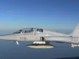 Un caza F-5 del Ejército español.