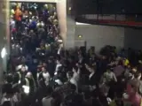Imagen del pasillo en el que se produjo la tragedia en el Madrid Arena durante la noche de Halloween.