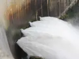 Desagües de fondo de la presa de Susqueda