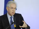 El ex primer ministro Italiano, Mario Monti, en la rueda de prensa de final de año.
