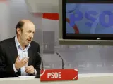 El secretario general del PSOE, Alfredo Pérez Rubalcaba.