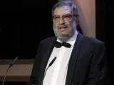 El presidente de la Academia de Cine, Enrique González Macho, durante su discurso en la gala de los premios Goya 2013.