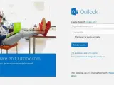 Una imagen de la página principal de Outlook.com.