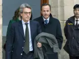 El empresario catalán Joaquim Boixareu abandona las dependencias judiciales de la capital balear, tras declarar a petición propia como imputado por el caso Nóos.