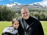 Kim Dotcom, fundador de Megaupload, junto a su esposa.