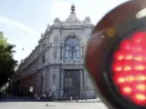 Fachada del Banco de España, en la plaza de Cibeles de Madrid.