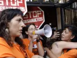 Imagen de archivo de las protestas para impedir un desahucio en Campanar (Valencia).