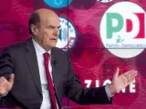 Pier Luigi Bersani, durante una entrevista en la televisión italiana.