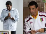 Los candidatos a la presidencia de Venezuela, Nicolás Maduro y Henrique Capriles.
