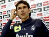 Aitor Karanka, segundo entrenador del Real Madrid, en rueda de prensa.
