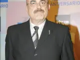 El presentador, locutor y actor Constantino Romero, durante la gala con motivo del 50 aniversario de TVE.