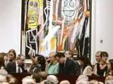 En la subasta, tres cuadros de los estadounidenses, Jackson Pollock, Roy Lichtenstein y Jean-Michel Basquiat, lograron récords de venta de los tres artistas.