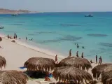 Playa de Al-Mahmya en la localidad tur&iacute;stica de Hurgada (Egipto).