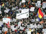 Imagen de archivo de la manifestación celebrada el pasado 23 de febrero en Madrid, convocada por la plataforma 'Marea ciudadana'.