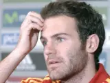 Juan Mata, en rueda de prensa.